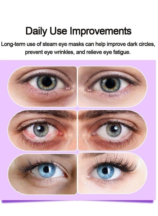 Steam Eye Mask,10 Packs Heated Eye Mask Warm Compress for Eyes Disposable Heated Sleep Eye Mask for Dry Eyes Dark Circles Relax Comfortable Self Heating Warm Eye Mask for Travel Home Office - Image 3